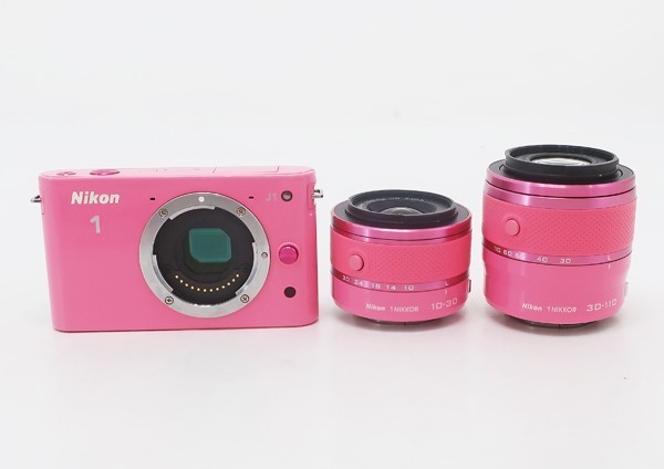 ◇【Nikon ニコン】Nikon 1 J1 ダブルズームキット ピンクスペシャル