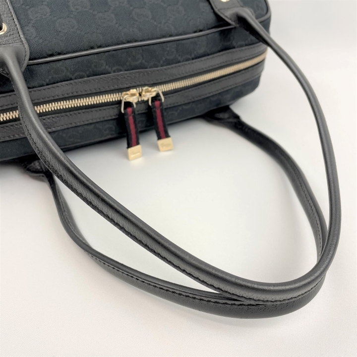 GUCCI グッチ GGキャンバス プリンシー シェリーリボン ハンドバック ...