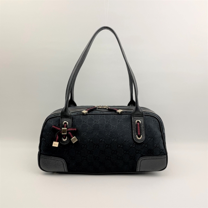 GUCCI グッチ GGキャンバス プリンシー シェリーリボン ハンドバック ...