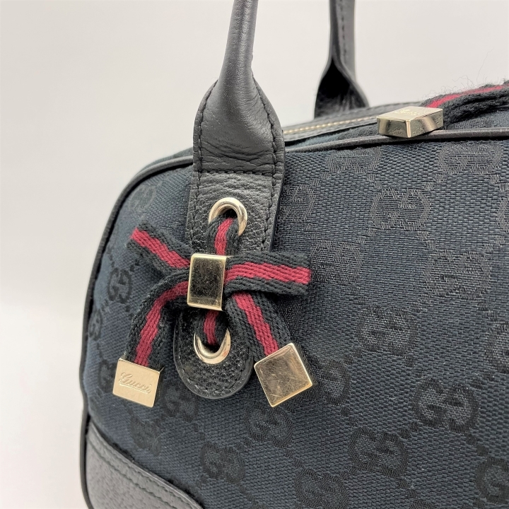 GUCCI グッチ GGキャンバス プリンシー シェリーリボン ハンドバック ...