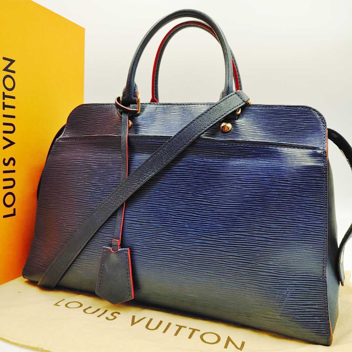 激レア 現行美品 LOUIS VUITTON ルイ・ヴィトン ヴァノーGM 2wayレザーショルダーバッグ エピ A4&PC収納可能 ハンド メンズ レディース