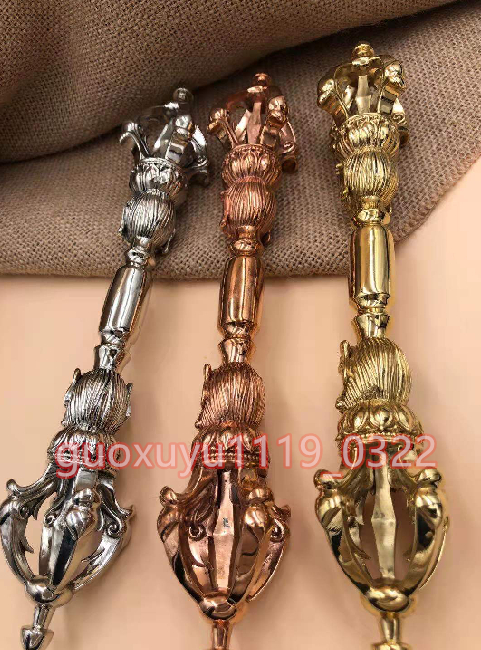 新作商品 寺院仏具 五鈷杵真鍮製 川派金鋼杵 法具 密教 磨き仕上げ 3色から選択できます 23cm 仏具一般 新作商品 寺院仏具 五鈷杵真鍮製 川派金鋼杵 法具 密教 磨き仕上げ 3色から選択できます 23cm 仏具一般
