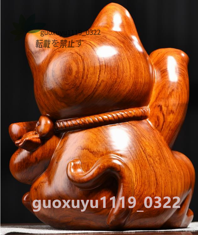 再入荷低価 ヤフオク! - 大人気 新作の花梨木彫 可愛い招き猫 玄関 客間... 再入荷得価