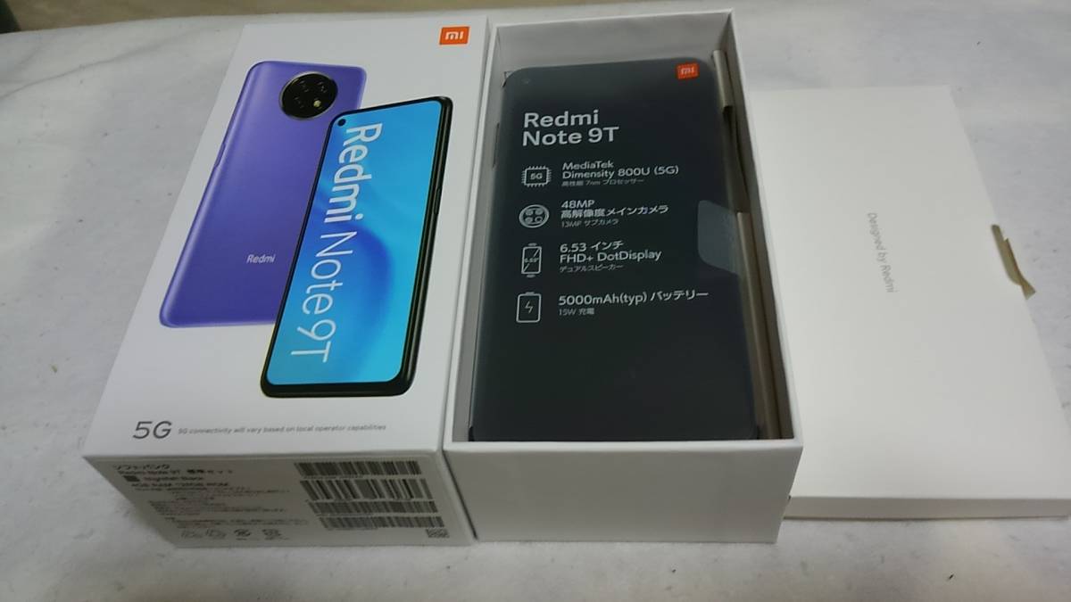 新品:SoftBank Redmi Note 9T 128GB [Nightfall Black ブラック]_画像2