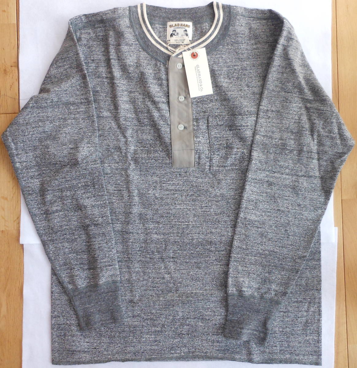 新品☆GLAD HAND グラッドハンド 「R-08 ROYAL HENRY POCKET L/S T