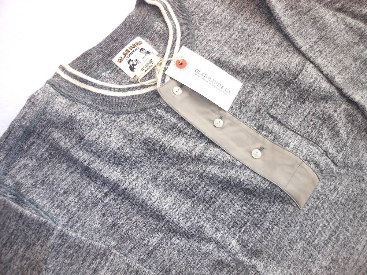 新品☆GLAD HAND グラッドハンド 「R-08 ROYAL HENRY POCKET L/S T