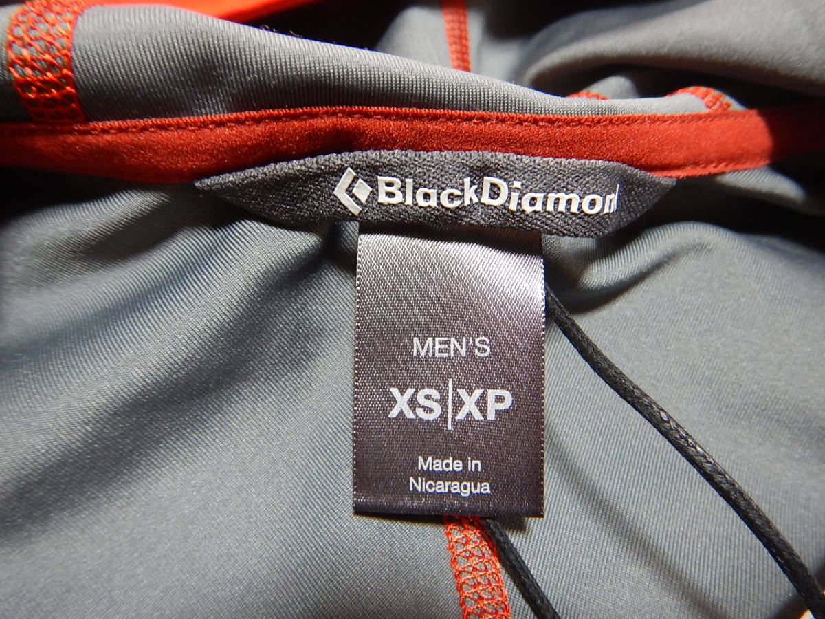 即決 ブラックダイヤモンド Black Diamond ソフトシェルパーカー M’s Flow State Hoody フローステートフーディ メンズXSサイズ 未使用_画像5