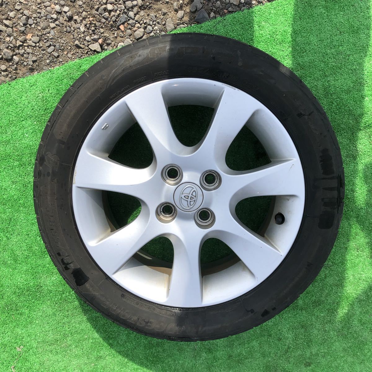 185/55R15 製造年:2020年 トヨタ純正 アルミホイール 4穴 PCD100