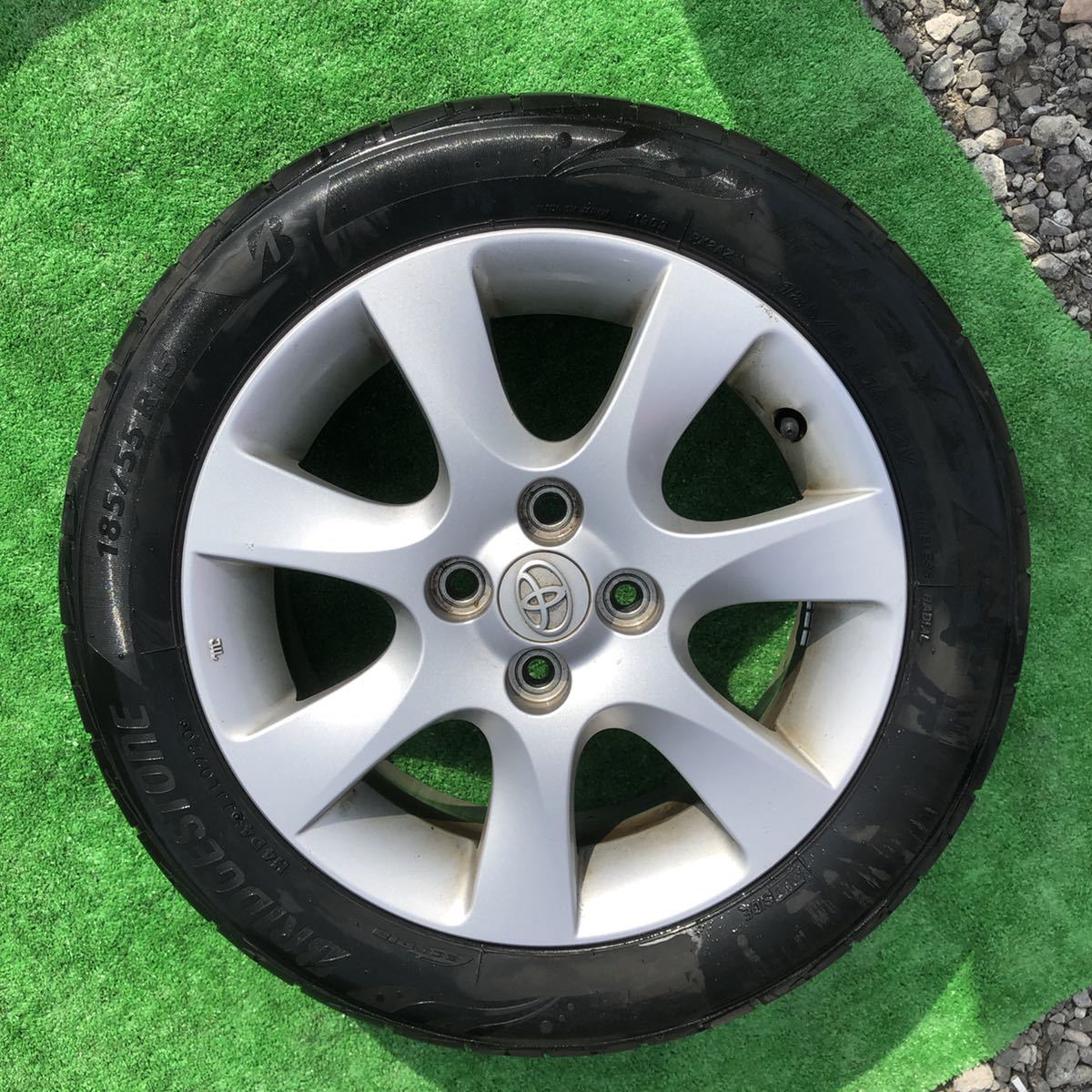 185/55R15 製造年:2020年 トヨタ純正 アルミホイール 4穴 PCD100