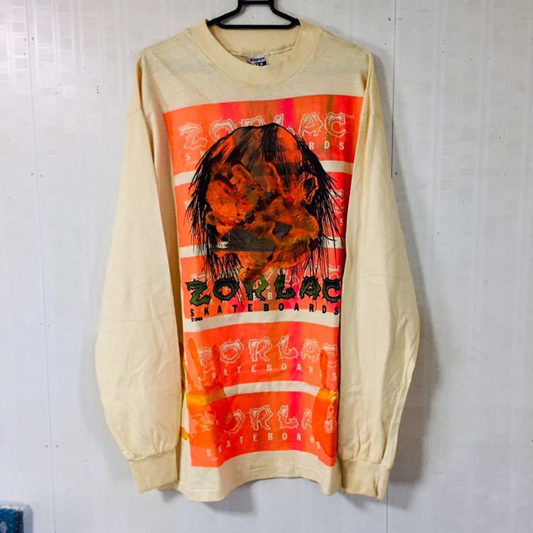 ゾーラック マルチ プリント ロン tee zorlac lsd santa cruz pus head