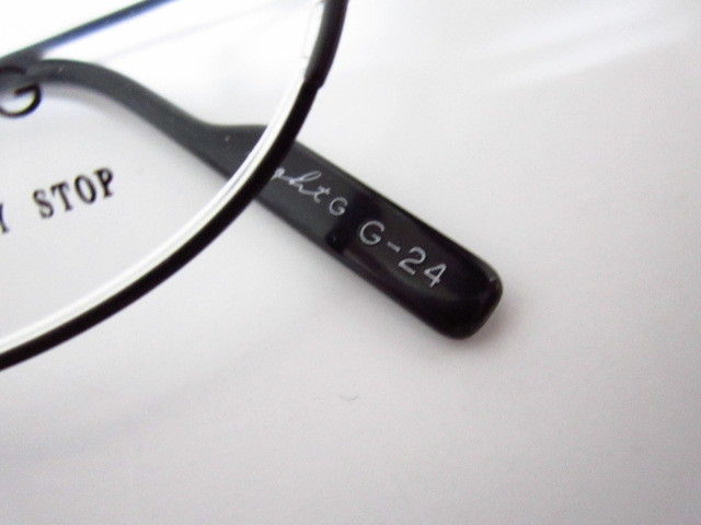 ◆EIGHT G　8グラム　G-24　エイトジー　オーバル型　アンダーリム　ブラック　眼鏡　未使用品_画像3