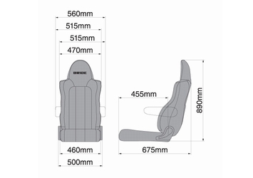 [BRIDE/ bride ] reclining seat ZAOU tough leather black seat heater less [L21TSR(L21ARR)]