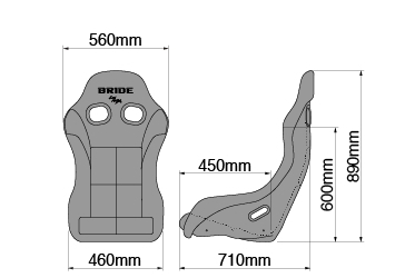 [BRIDE/ bride ] full bucket seat ZETA IV red FRP made silver shell [HA1BSF(HA1BMF)]