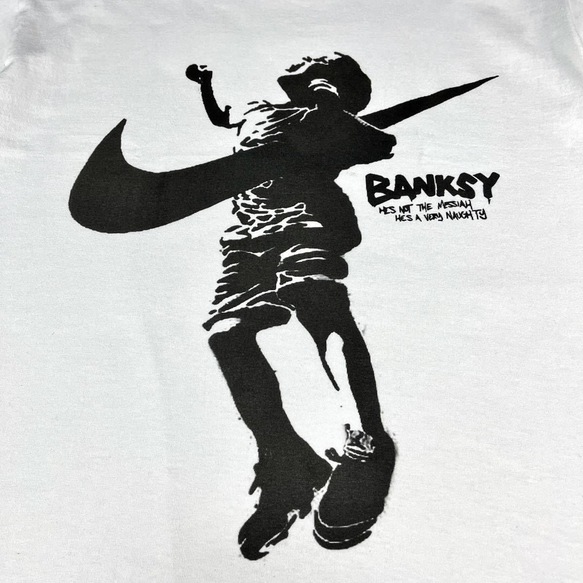 新品 バンクシー BANKSY スウォッシュ AIR スポーツ ジャンプ 少年 大きい オーバー ワイド フィット ビッグ プリント Tシャツ 5XLサイズ_画像7