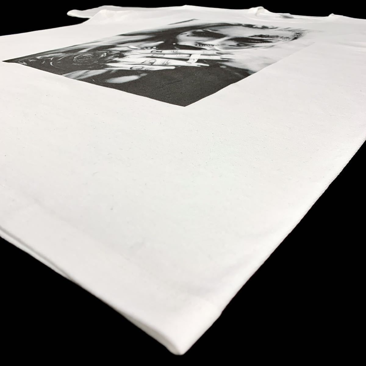 新品 タトゥー TATOO ボディピアス ワイルド ギャングスタガール 煙草 大きい ビッグプリント オーバー ワイドフィット Tシャツ XXXLサイズ_画像9
