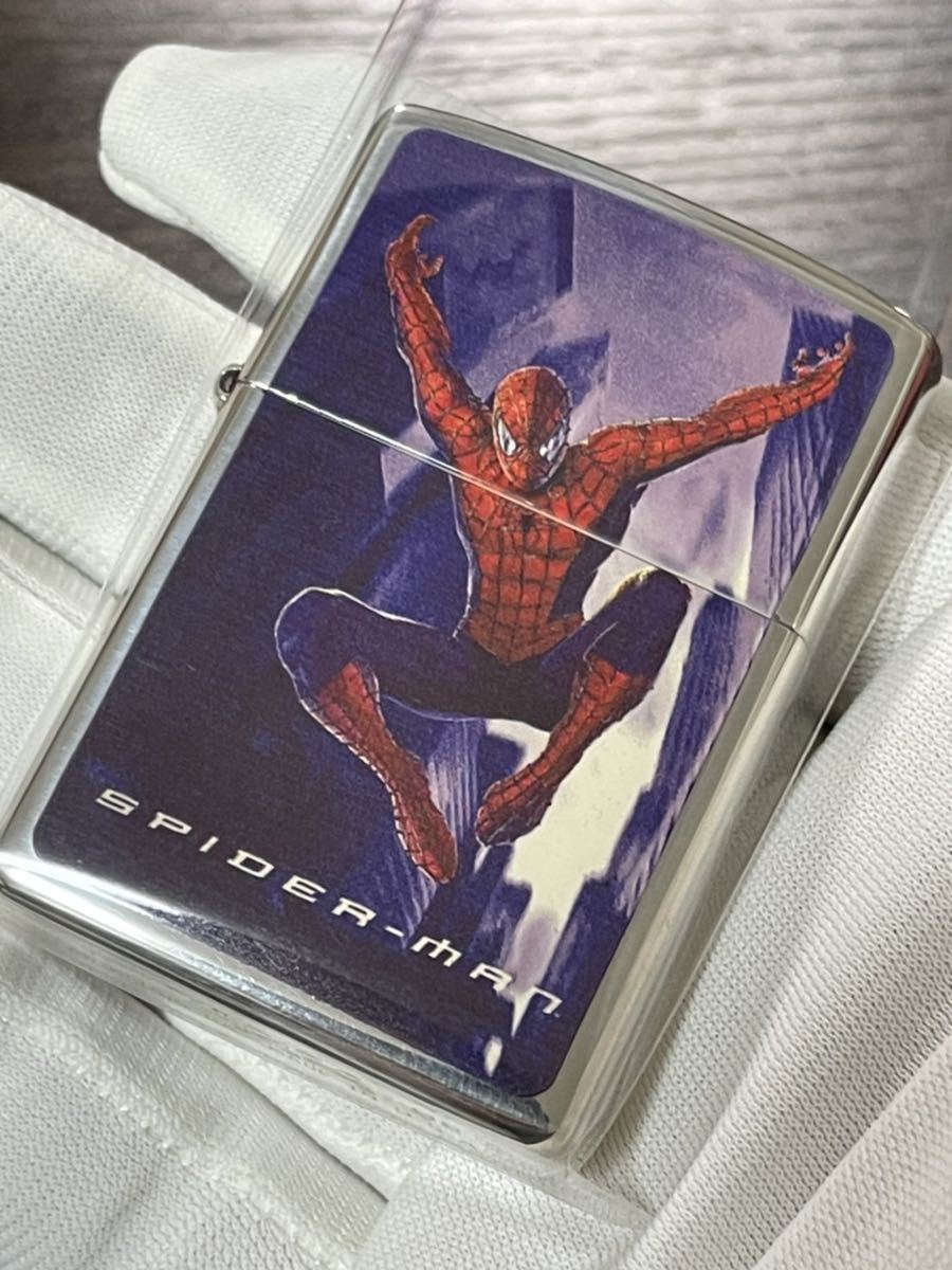 zippo スパイダーマン 限定品 両面加工 希少モデル 2002年製 SPIDER MAN MARVEL シリアルナンバー NO.0805  専用ケース 保証書付き