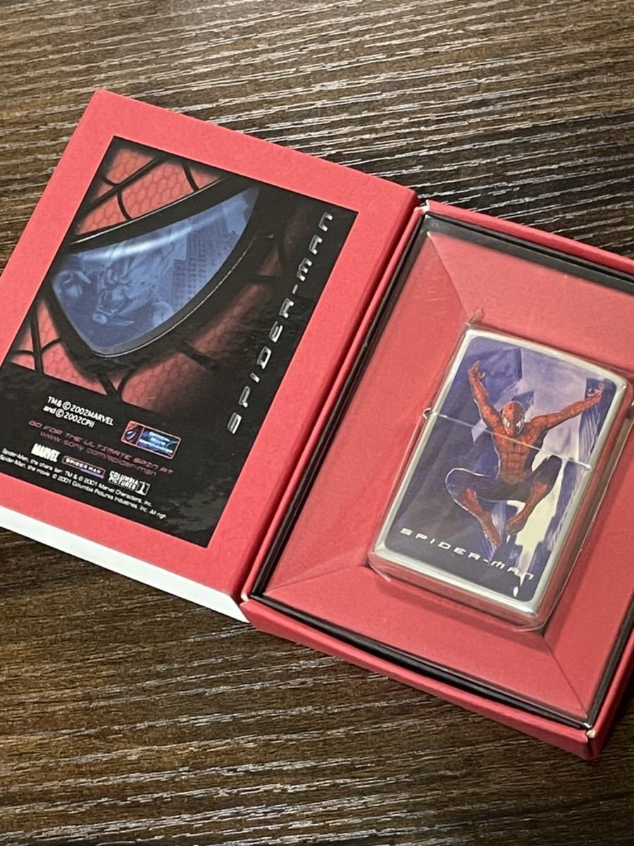 zippo スパイダーマン 限定品 両面加工 希少モデル 2002年製 SPIDER MAN MARVEL シリアルナンバー NO.0805  専用ケース 保証書付き