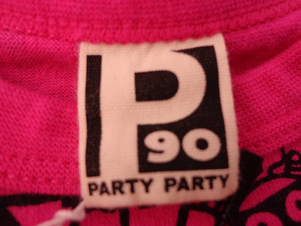 ★260 【新品タグ付 送料無料 定価1900円】 PARTY PARTY パーティーパーティー 90 ベビー服 Tシャツ 長袖 男女兼用 左肩開き ローズピンク_画像6