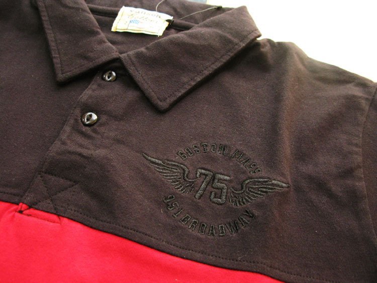 vanson バンソン半袖ポロシャツ XL 黒/赤/グレー P979-1 新品 再入荷 メンズ_画像4