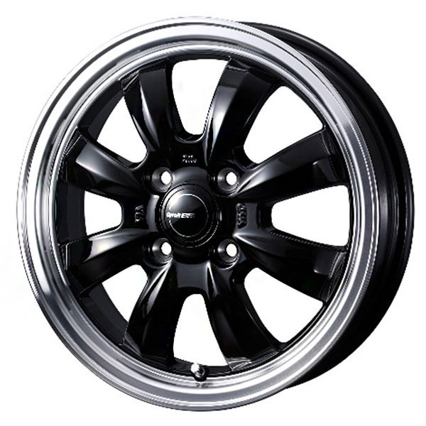 WEDS グラフト８S 14x4.5J +45 4H/P.C.D.100 ブラック ピクシスメガ(LA700) 向け ホイール4本 送料無料/条件有_画像2