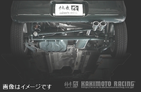 自動車関連業者直送限定 柿本 マフラー KRnoble Ellisse ブラックダイヤ SUZUKI ワゴンR DBA-MH23S 前期 K6A NA 2WD (S52325C)_画像3