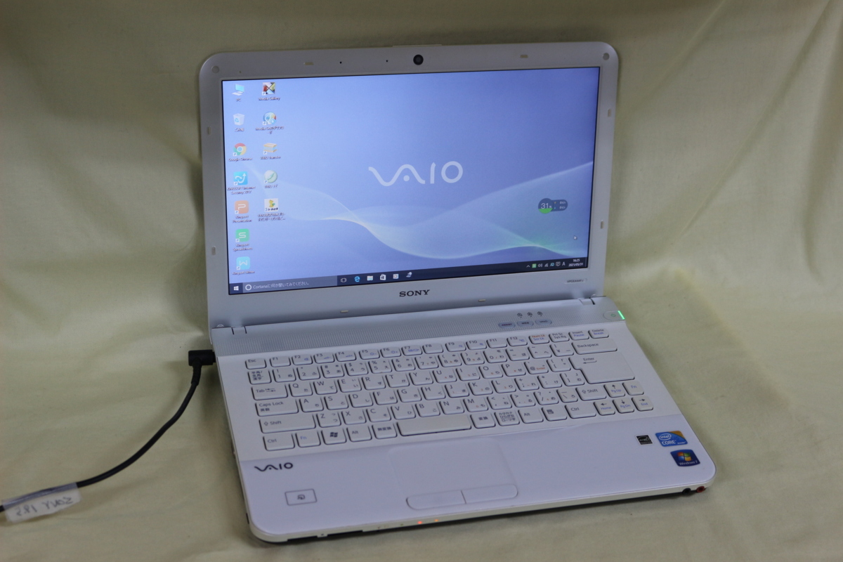 中古ノートパソコン SONY VAIO VPCEA4AFJ Windows10 COREi5 4GB 320GB 14inchワイド HD Bluetooth・カメラ内蔵 OS有 代引き可