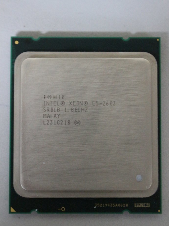 中古 Intel CPU XEON E5-2603 1.80GHz SR0LB 4コア 4スレッド FCLGA2011 サーバー用_画像1