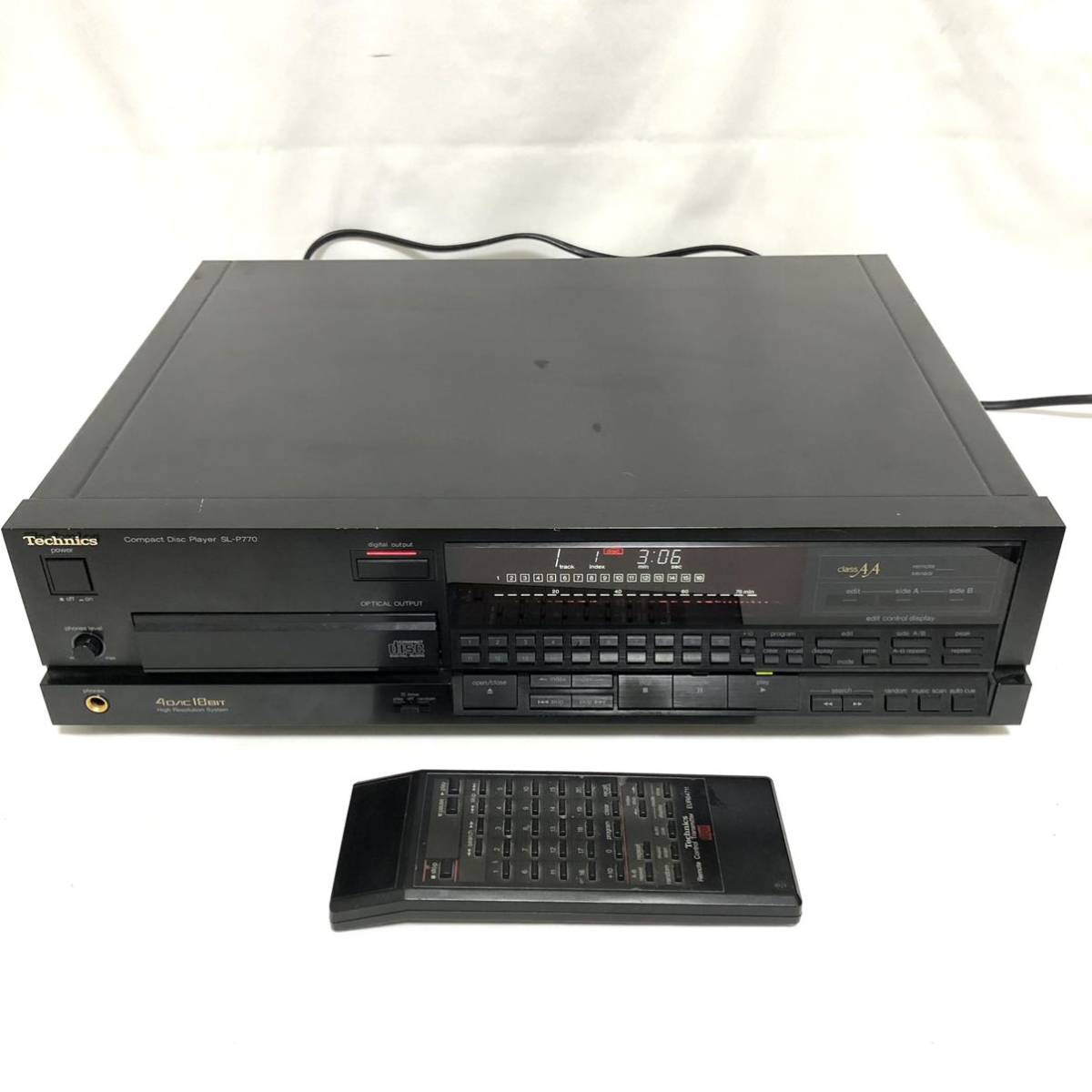 CD再生確認☆リモコン付き】Technics テクニクス CDデッキ SL-P770 CD