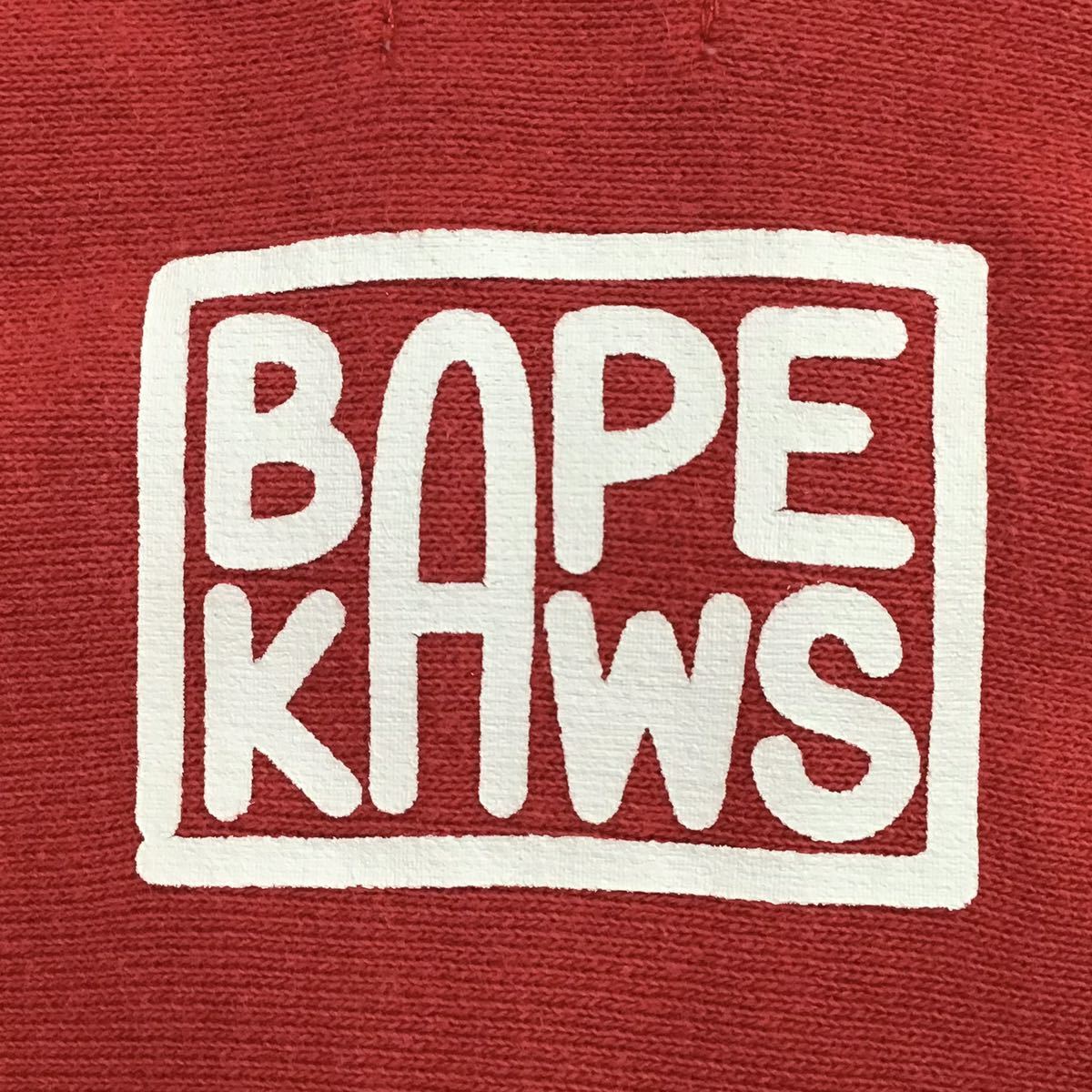 kaws × milo フルジップ パーカー Sサイズ Red a bathing ape bape full zip hoodie カウズ エイプ ベイプ アベイシングエイプ マイロ m0_画像4