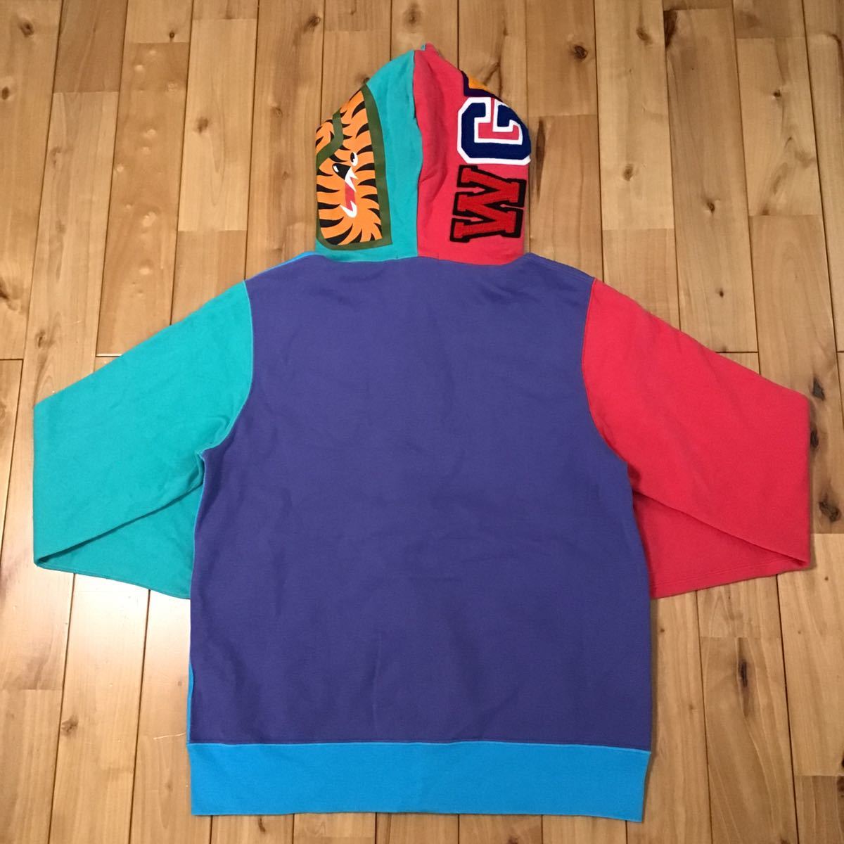 Crazy color シャーク パーカー Lサイズ shark full zip hoodie a bathing ape bape クレイジー エイプ ベイプ アベイシングエイプ e63_画像5