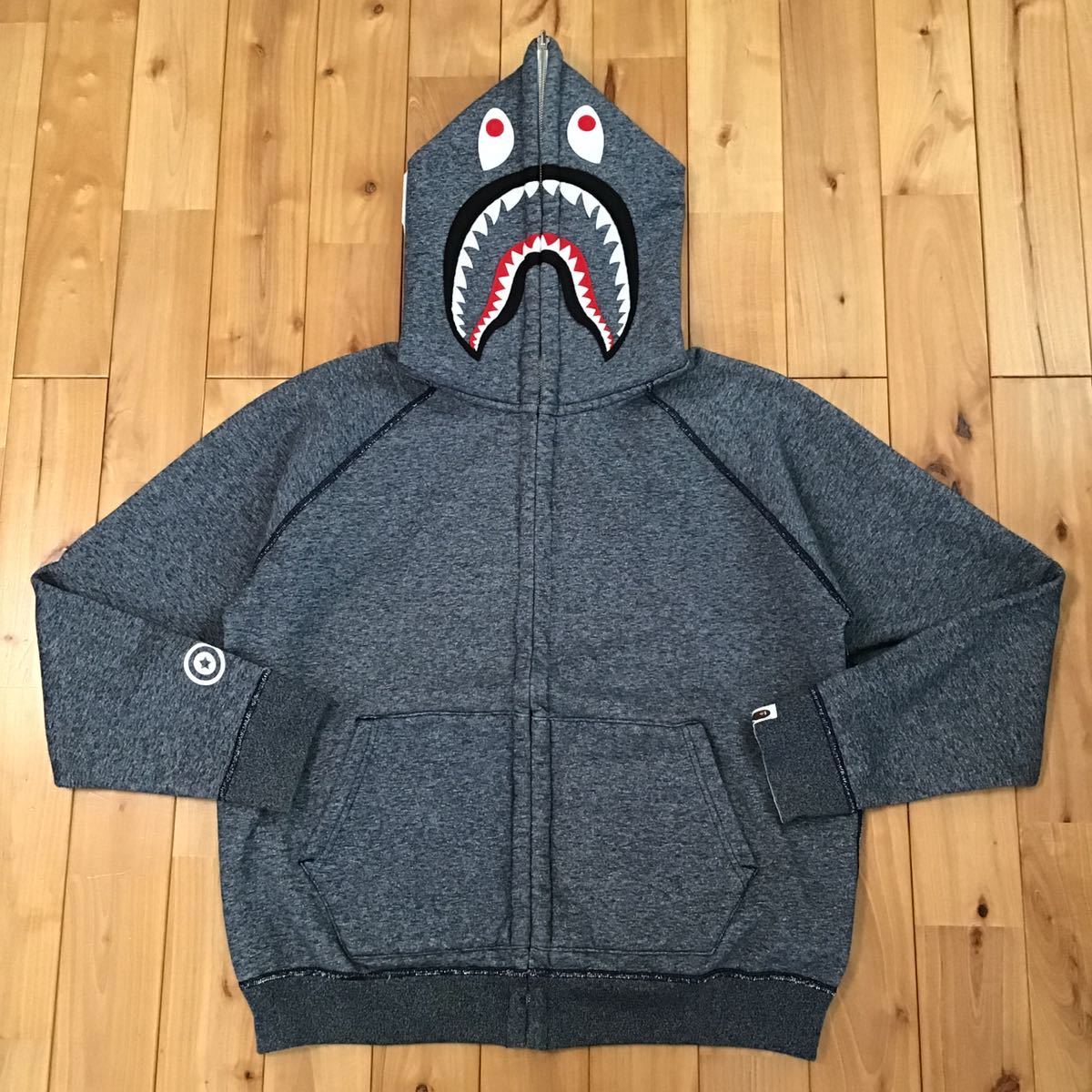 ★リバーシブル★ シャーク パーカー Mサイズ reversible shark full zip hoodie ape bape エイプ ベイプ アベイシングエイプ da8_画像2