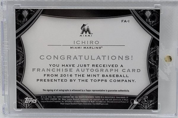 MLB☆イチロー 16 Topps The Mint 55枚限定直筆サインカード | www.rtc