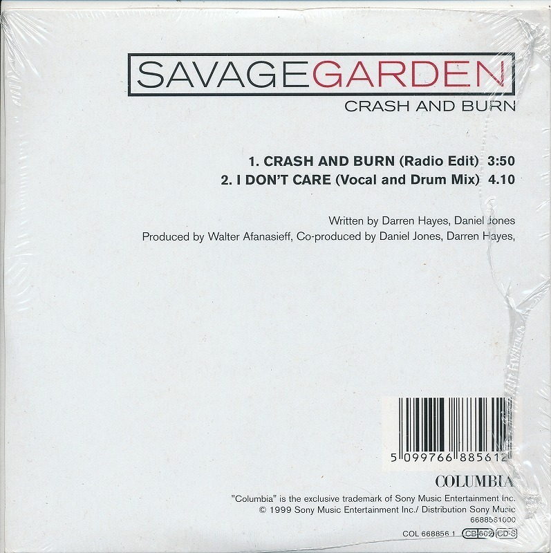 Savage Garden / Crash And Burn /EU запись / новый товар CDS!!44129