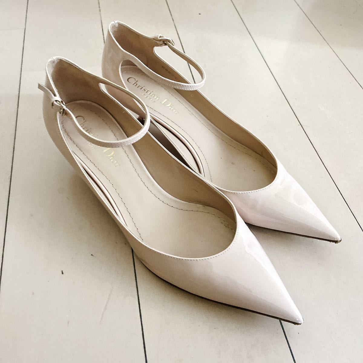 Dior Dior complete sale enamel leather low heel pumps enamel pumps 