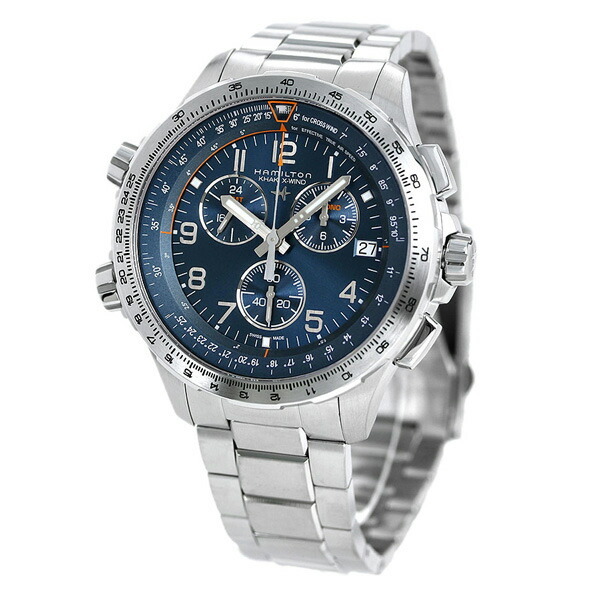 激安特価 メンズ 46mm クロノグラフ GMT X-ウィンド アヴィエーション カーキ ハミルトン 送料無料 新品 腕時計 時計 HAMILTON H77922141 カーキ