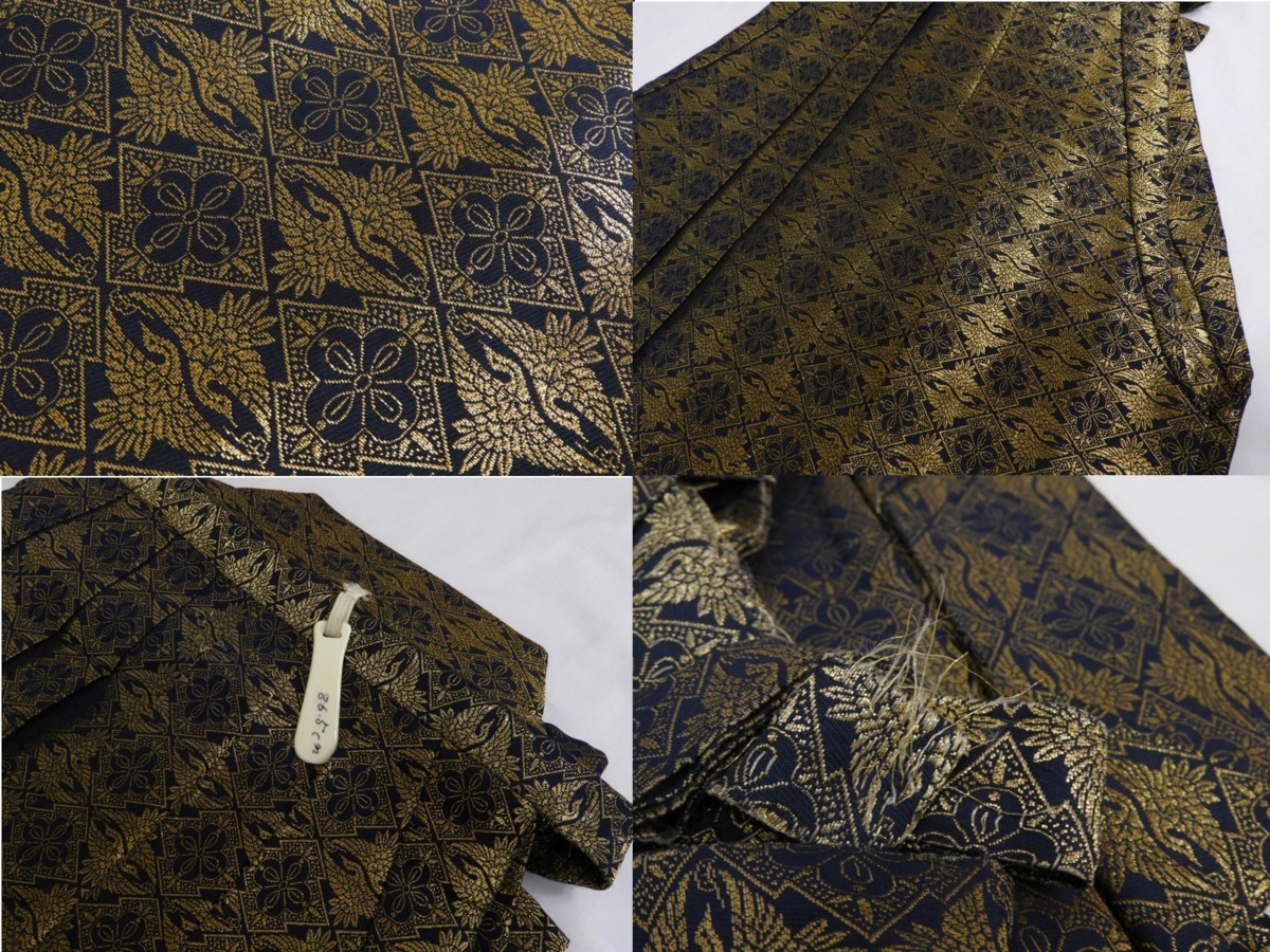 都66 化繊 男 紋付袴セット 6点セット 菱柄 163cmくらいの方用_画像8