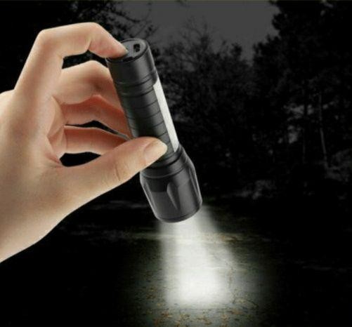 ■【２個セット】コンパクト強力高輝度 防水LED懐中電灯 LED懐中電灯　３モード　USB充電 ポータブルライト