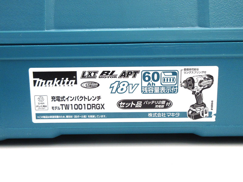 【未使用】makita(マキタ) 18V 充電式インパクトレンチ TW1001DRGX 6.0Ah【d20179900000627d】_画像2