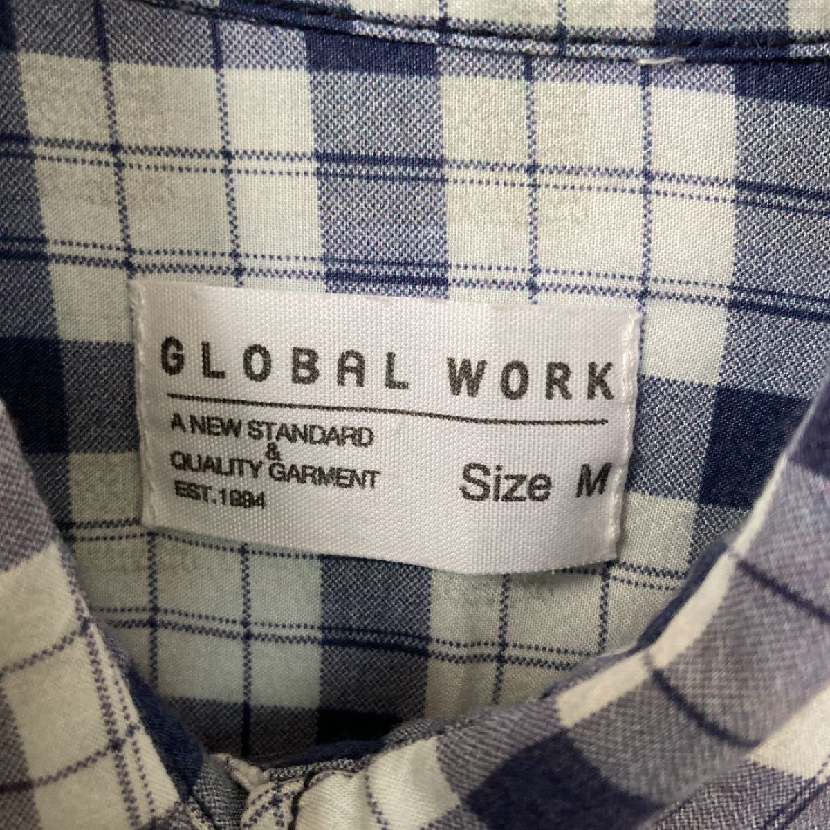 グローバルワーク　チェックシャツ　M