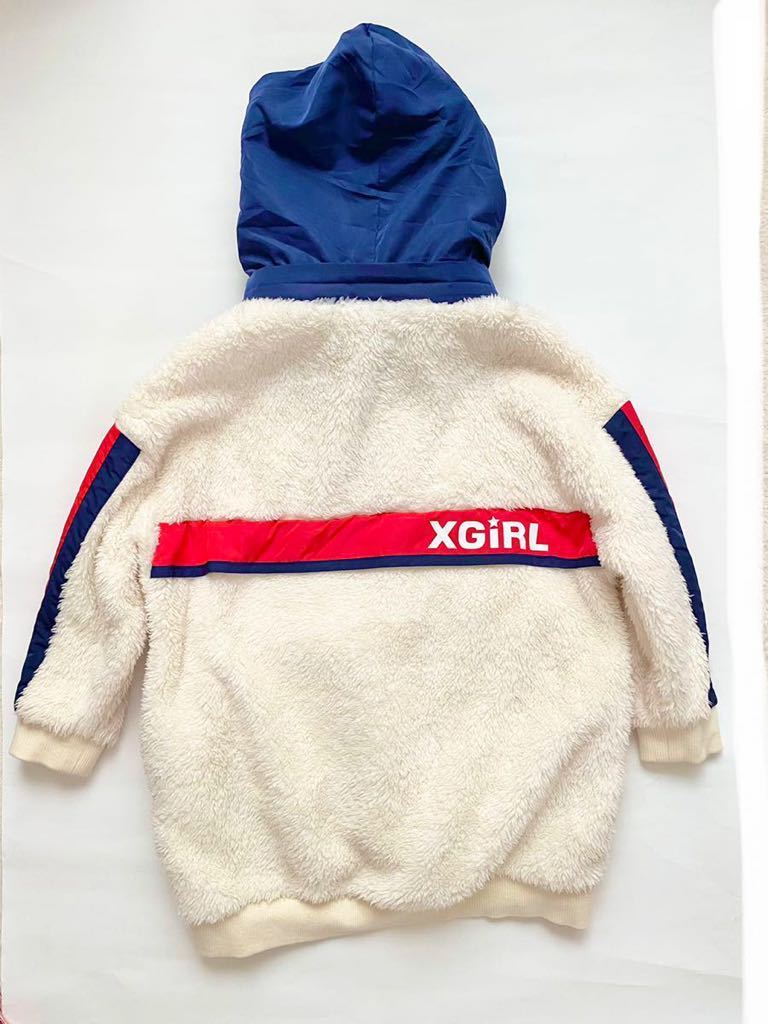  X-girl stage sX-girl Stages боа mountain parka длинный рукав One-piece 100cm боа платье девочка брендовая одежда Street мода 