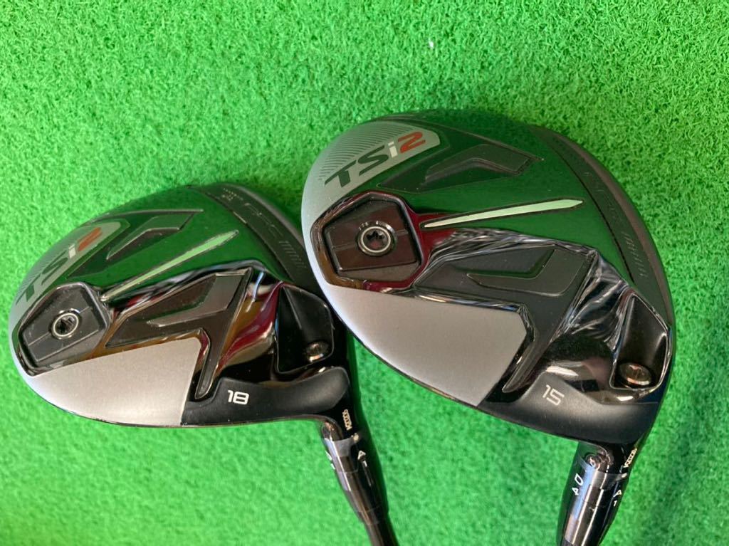 綺麗め タイトリスト TSi2 フェアウェイ3W,5W 2本セット 純正カーボン