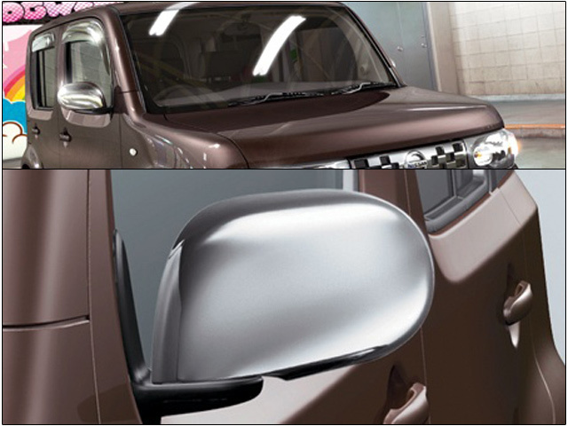  Cube Z12[NISSAN] Nissan CUBE original JP door mirror cover left right ( chrome plating )/USDM domestic specification finisher JDM dealer option 