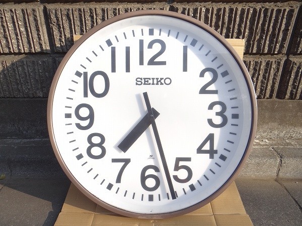 希少 ビンテージ 日本製 SEIKO セイコー FC-713 電気子時計 特大 時計 学校 施設 直径70cm オールドスクール レトロ 昭和 当時物 ジャンク