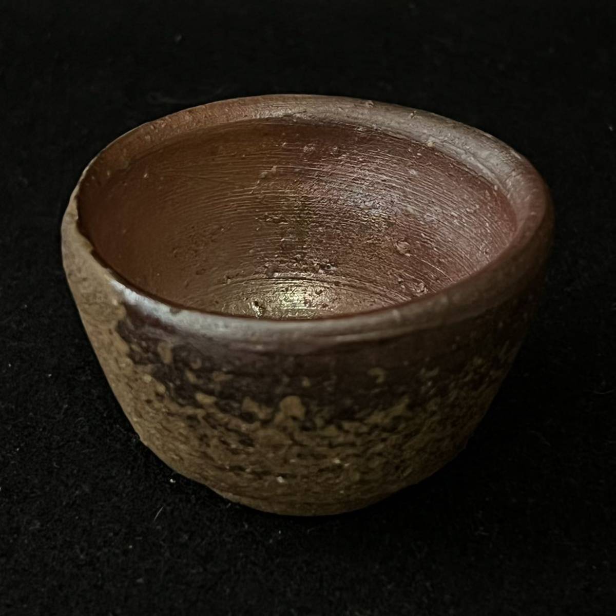  gold -ply .. Bizen sake . large sake cup (. gold -ply ..)