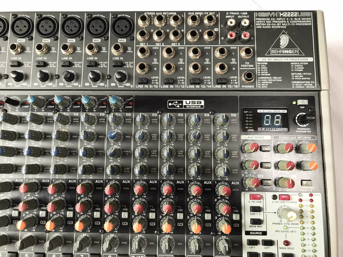 現状品】 BEHRINGER ベリンガー アナログミキサー 16ch XENYX X2222USB