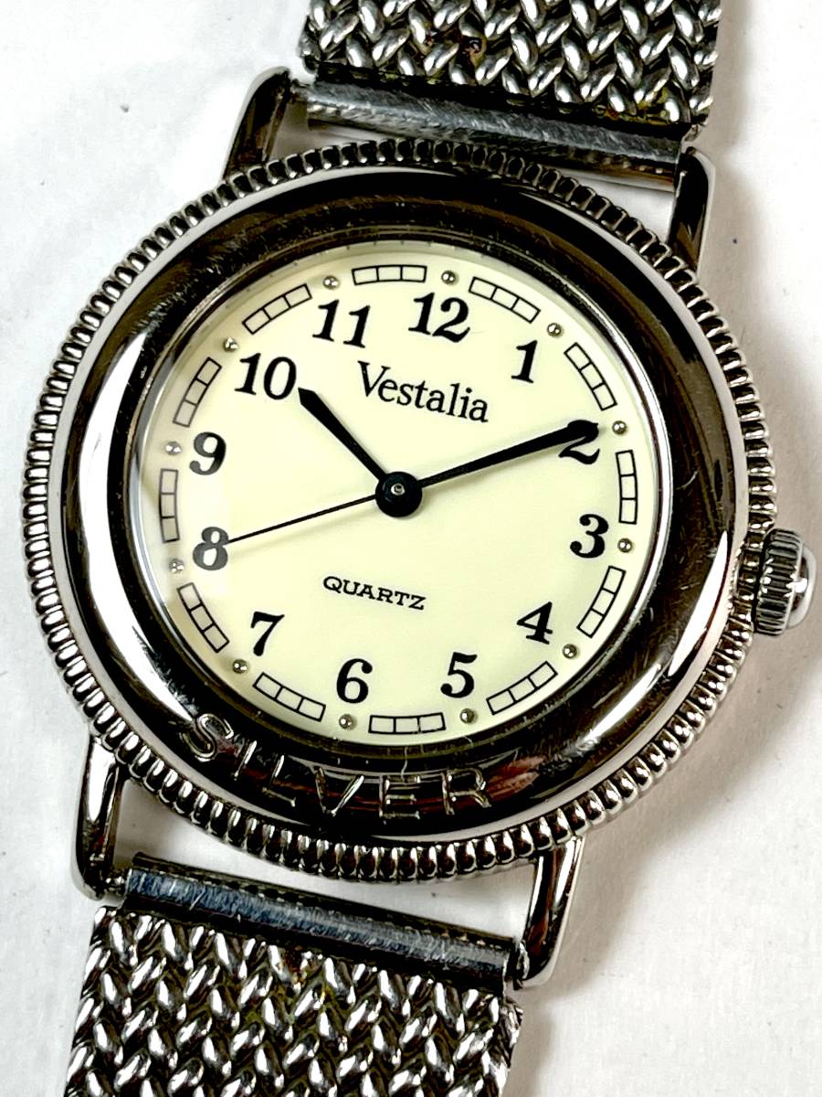 ファッション 純銀 腕時計 シルバー925製 稼動美品 クォーツ式 メンズ時計 日本製 刻印あり Silver925 その他