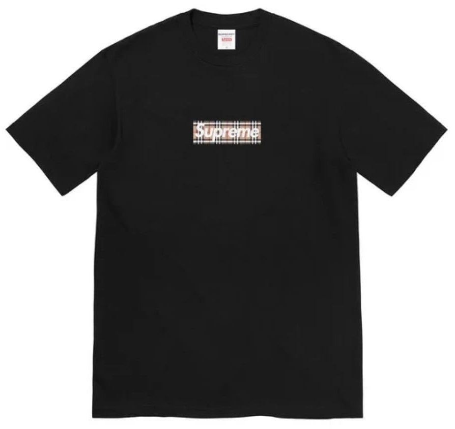 うのにもお得な Tee Logo Box バーバリー Burberry × Supreme 22ss 新品 国内正規 Tシャツ ブラック 黒 XXL XLサイズ以上