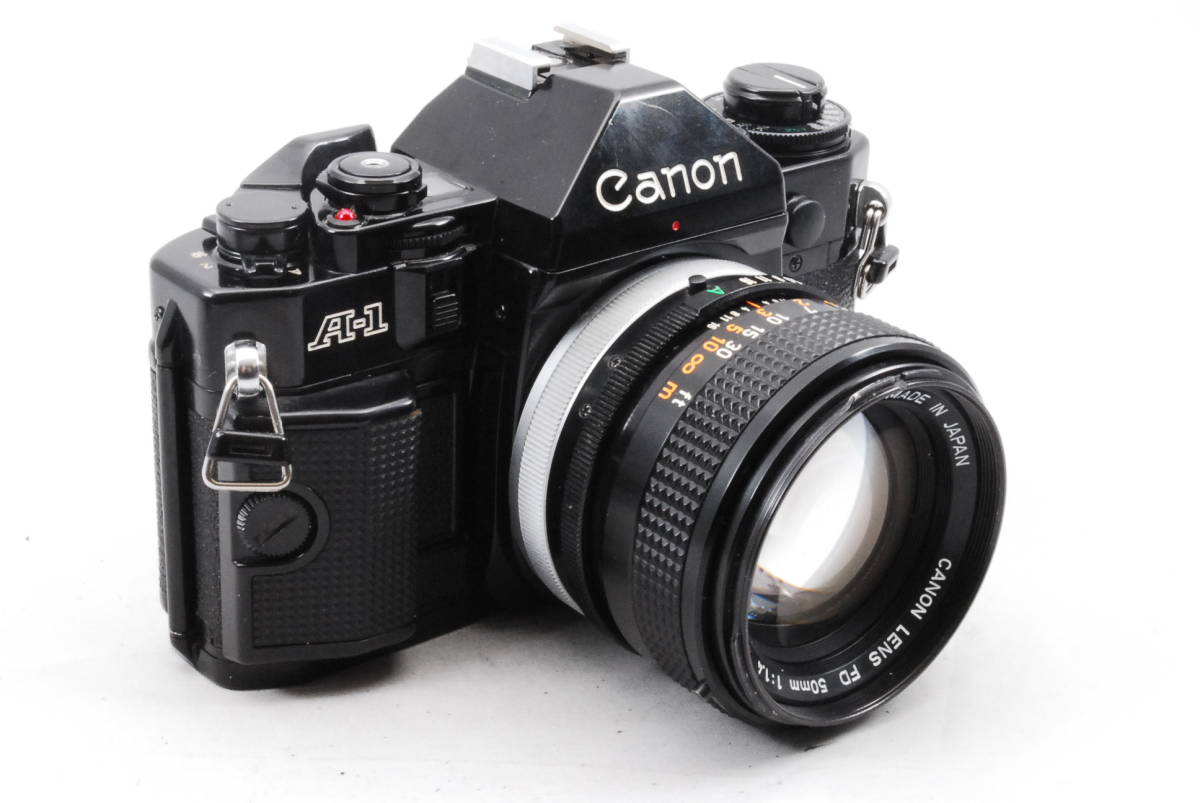【シャッター鳴き無し】★キャノン★ Canon A-1 SLR Film Camera Black #1591 + CANON LENS FD 50㎜ f/1.4 S.S.C #1592_画像2