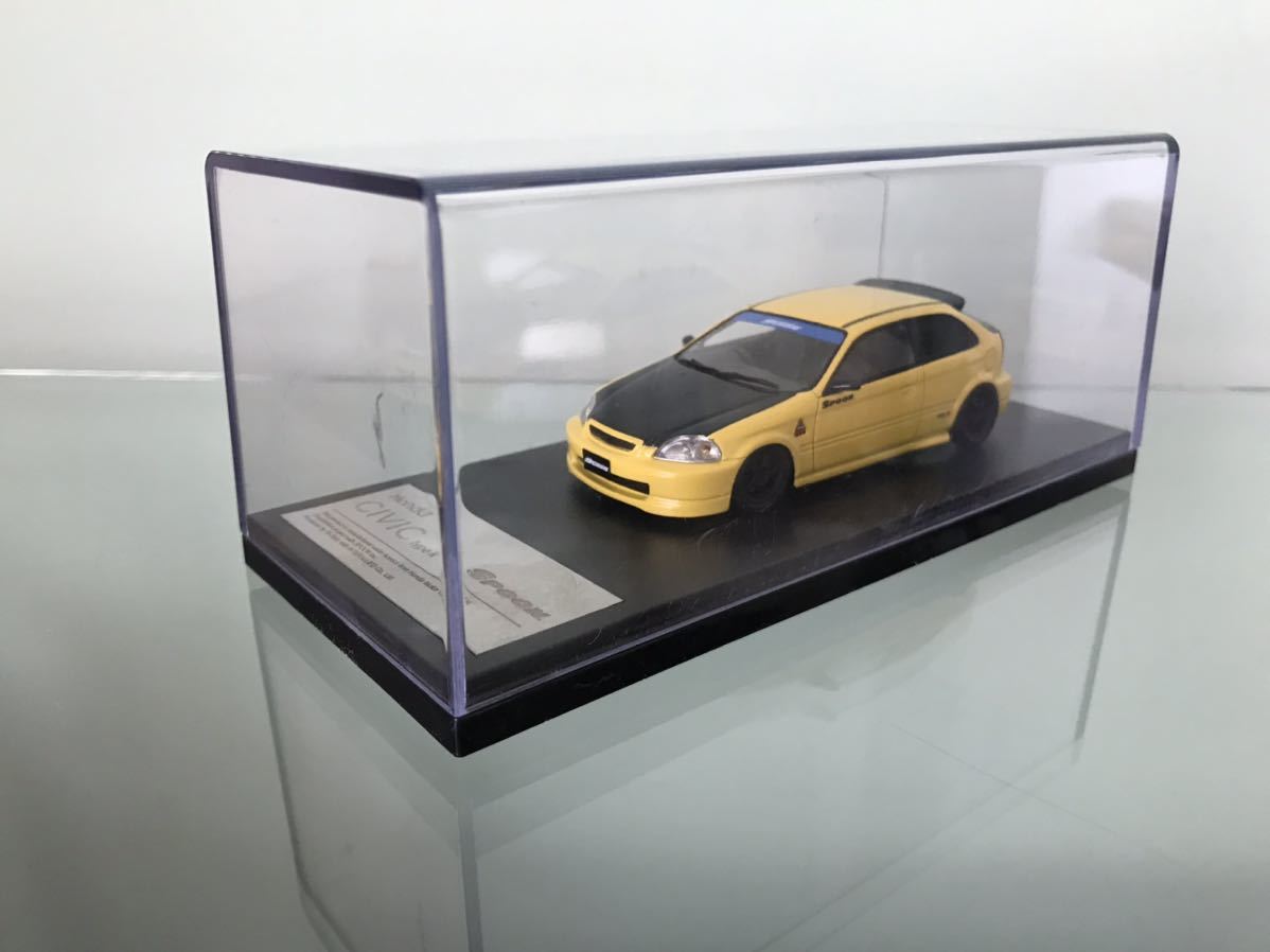 送料無料 1/43 ホンダ シビック タイプR EK9 スプーン イエロー