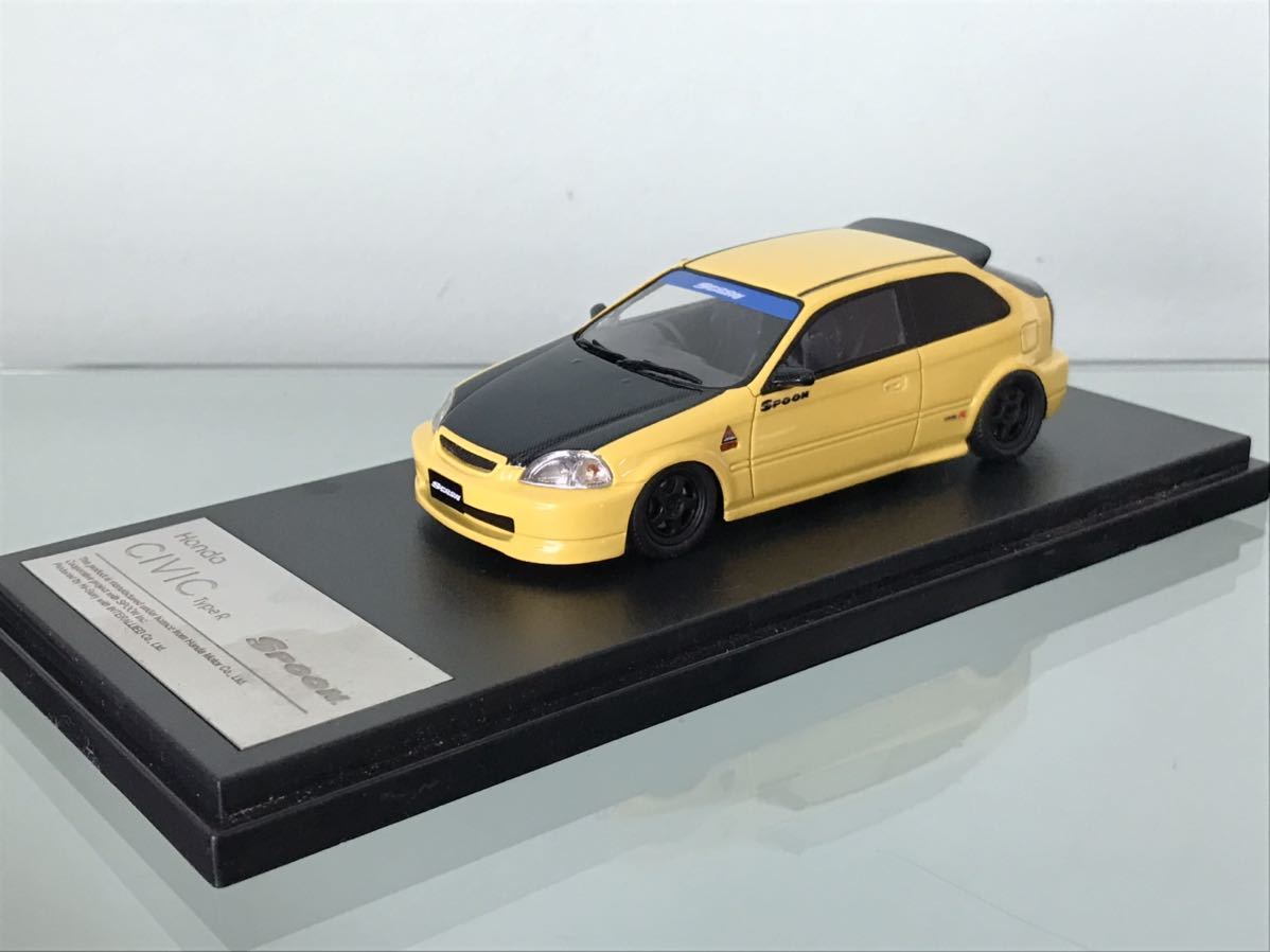 送料無料 1/43 ホンダ シビック タイプR EK9 スプーン イエロー